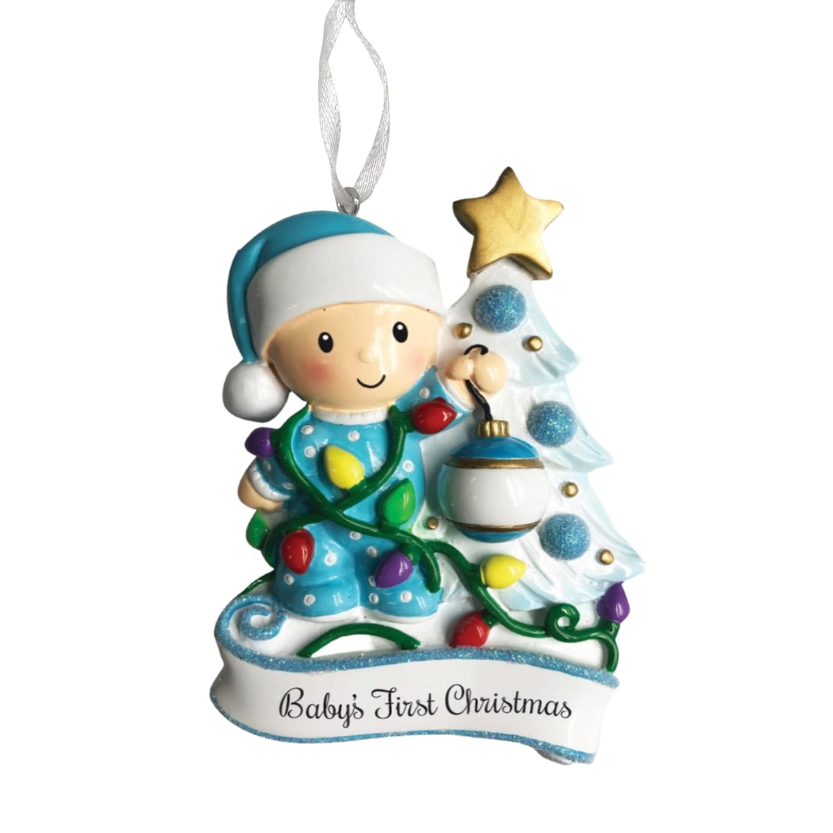2025 Personalized Ornament Baby's First Christmas Baby Boy Decorating Christmas Tree Ornament Artisanal Customized Decoration Baby Ornaments-Free Personalization