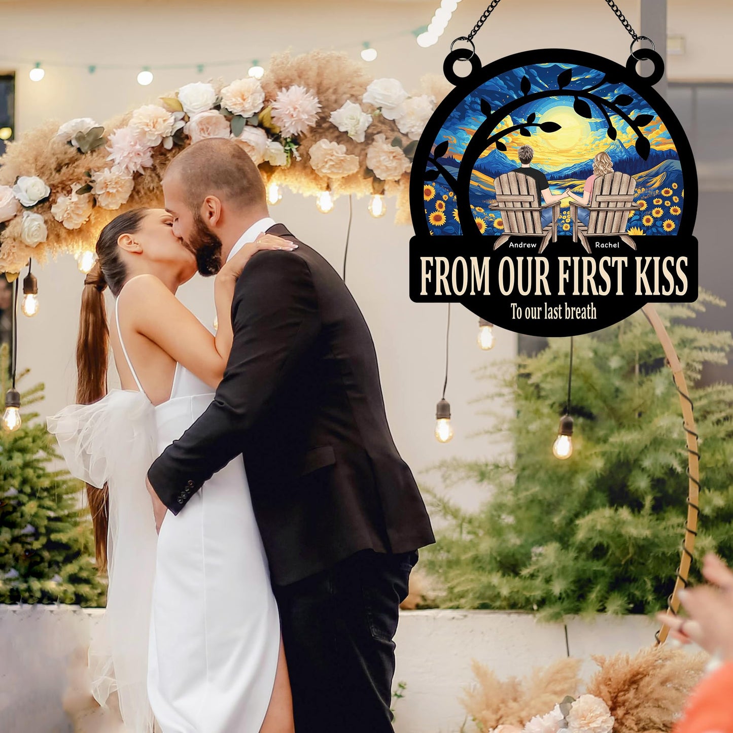 PUREFLY You and Me Got This, Personalized Couple Suncatchers for Windows Hanging Ornament, Housewarming Gifts for Couple Husband Wife, Christmas Anniversary Wedding Gifts for Couples 2024
